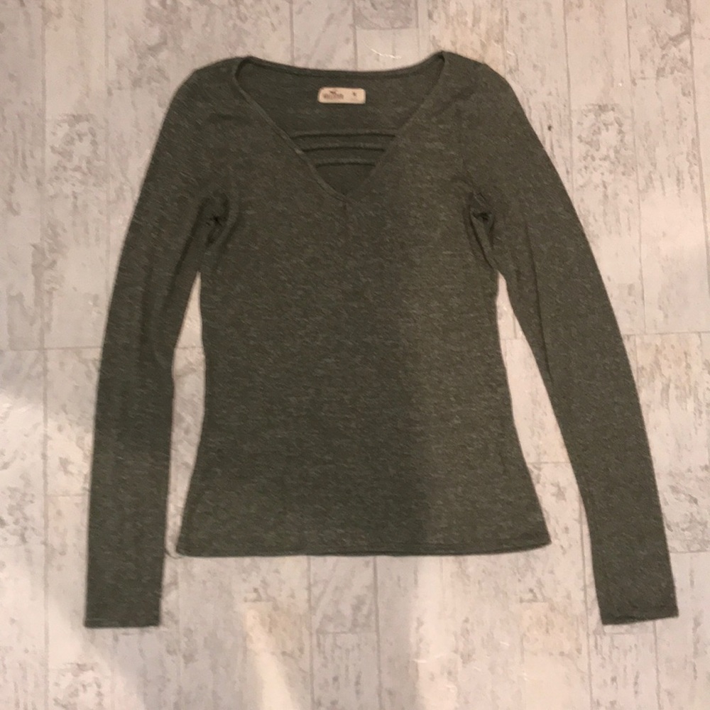 DONATED Hollister Long Sleeve Caged Front Shirt